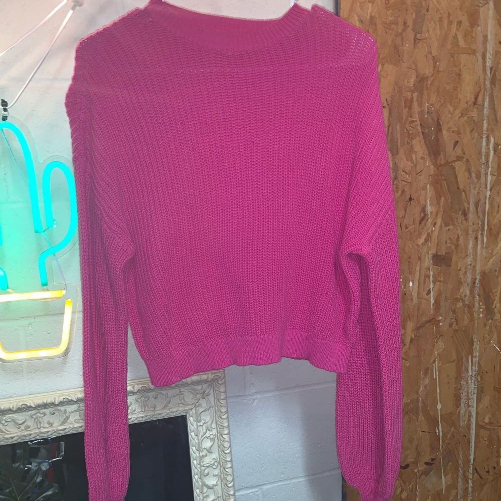 Hot Pink Crewneck Sweater